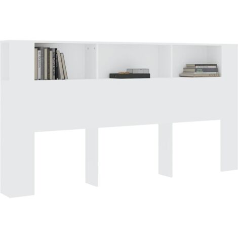 Tête de lit avec rangement Blanc 200x18,5x104,5 (1/5)