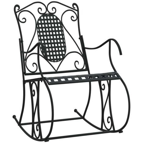 Banc à bascule 84cm Noir Acier (1/5)