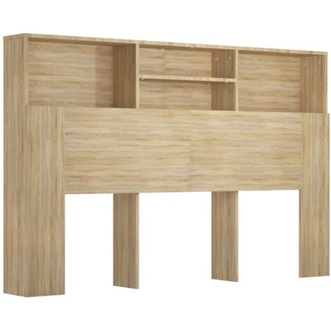 Tête de lit avec rangement Chêne sonoma 160x19x103,5 (1/5)