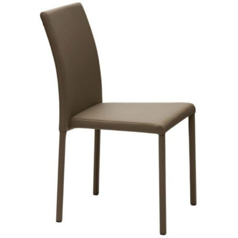Chaise en faux cuir Jazon - Lot de 4-Blanc (1/5)