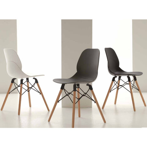 Chaise Rivio - Lot de 4-Gris (1/4)