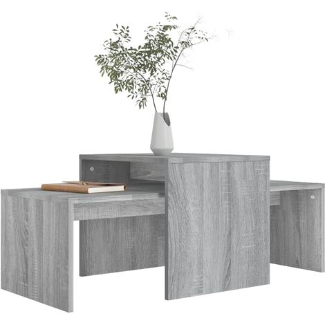 Ensemble table basse Sonoma gris 100x48x40 Bois d'ingénierie (1/5)