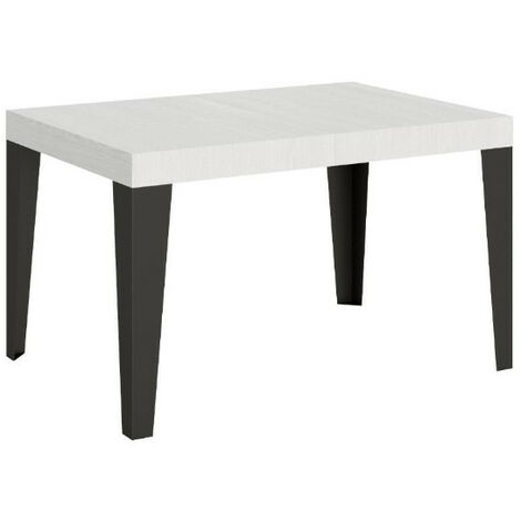 Mobili Fiver, Table Extensible Cuisine, Easy, Blanc Laqué Brillant, 140 x  90 x 77 cm, Mélaminé, Made in Italy