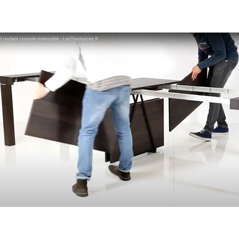 Support sur roulettes pour table et console extensible (1/2)