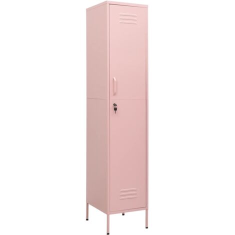 Furniture Limited - Armoire à casiers Rose 35x46x180 cm Acier (1/5)