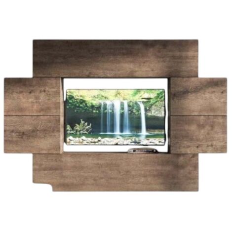 Les Tendances – Mur TV mural noyer Belinda L 234cm – Support TV pour écran jusqu'à 60" – Charge maximale 114kg – 6 pièces modulables (1/4)