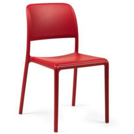 Chaise empilable design Lyvia - Lot de 4-Blanc (1/5)