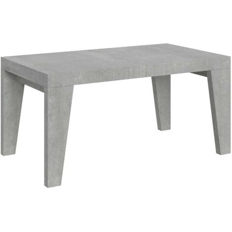 Table rectangulaire extensible 6 à 12 personnes L 160 à 264cm gris béton Naxo (1/5)