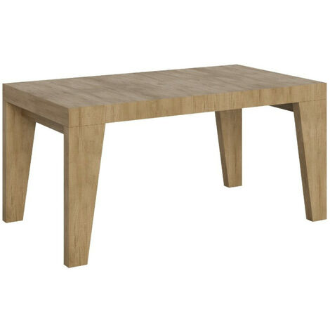 Table rectangulaire extensible 6 à 12 personnes L 160 à 264cm bois clair Naxo (1/5)