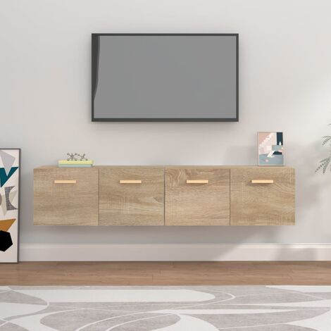 Armoires murales 2 pcs Chêne sonoma 80x35x36,5 cm Bois (1/5)