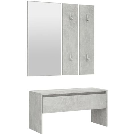 Ensemble de meubles de couloir Gris béton Bois d'ingénierie (1/5)