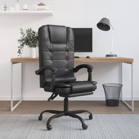 Fauteuil de massage inclinable de bureau Noir Similicuir (1/5)