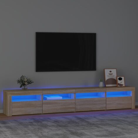 Meuble TV avec lumières LED Chêne sonoma 2 (1/5)