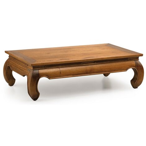 Table basse rectangulaire en bois massif de Mindy Kastar 125cm (1/5)