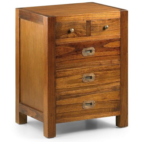 Rangement en bois massif de Mindy 5 tiroirs Orka 50cm (1/3)