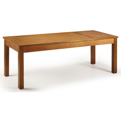 Table de repas rectangulaire extensible en bois massif de Mindy Orka 160-220cm (1/4)
