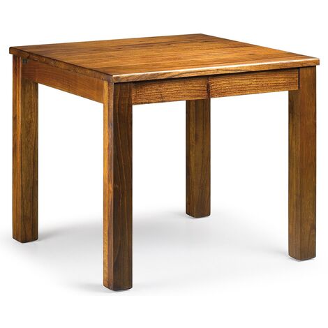 Table de repas carrée en bois massif de Mindy Orka 90cm (1/4)