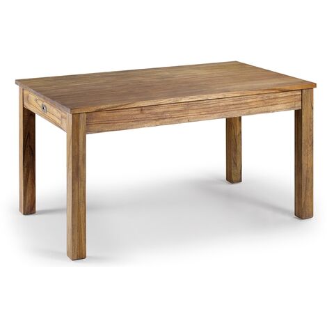 Table de repas rectangulaire en bois massif naturel de Mindy Mazari 150cm (1/5)