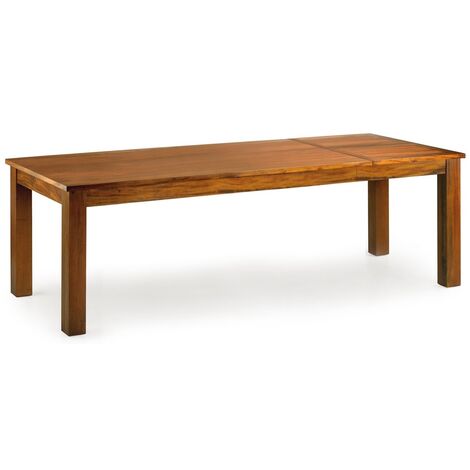 Table à manger extensible coloniale en bois d'acajou massif Falkane 160-220cm (1/4)