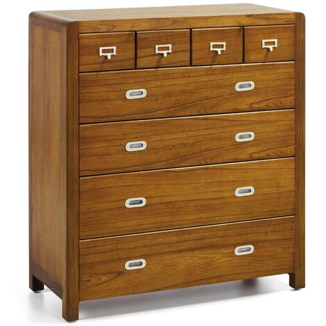 Commode haute en bois massif de Mindy 8 tiroirs Sotchy 100cm (1/5)