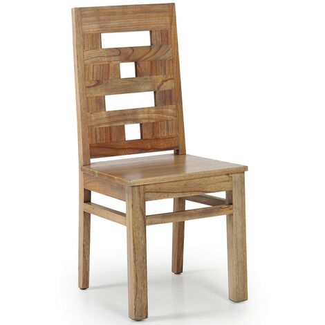 Chaise en bois massif de Mindy naturel Mazari (1/5)