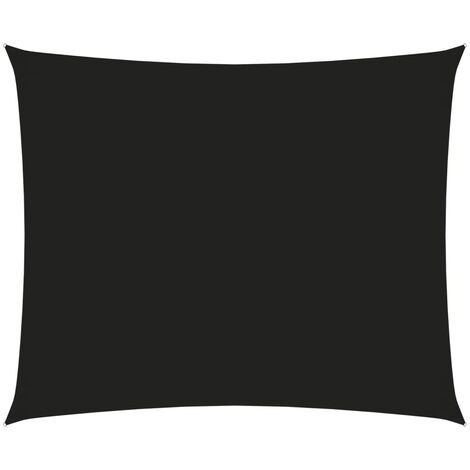 Voile de parasol Tissu Oxford rectangulaire 2x3 m Noir (1/5)