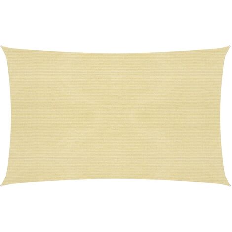 Voile d'ombrage 160 g-m² Beige 3x6 m PEHD (1/5)