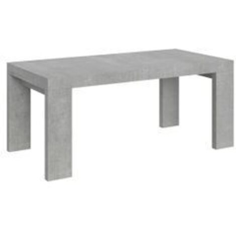 Table rectangulaire extensible 180 à 440cm gris béton Ribo-Pied et support sur roulettes (1/5)
