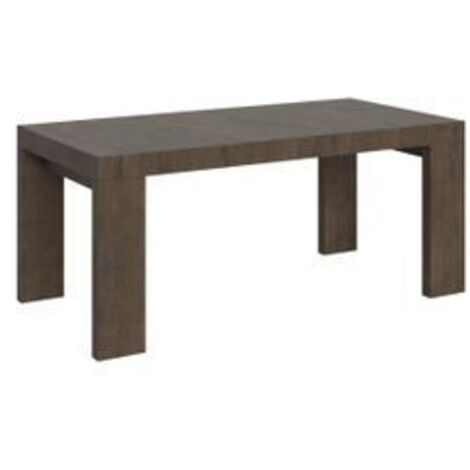 Table rectangulaire extensible 180 à 440cm bois foncé Ribo-Support 4 pieds (1/5)