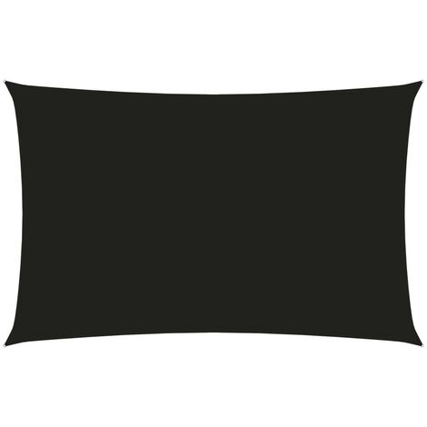 Voile de parasol Tissu Oxford rectangulaire 3x6 m Noir (1/5)
