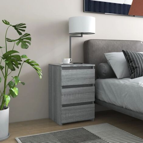 Furniture Limited - Table de chevet Sonoma gris 40x35x62,5 cm Boi (1/5)