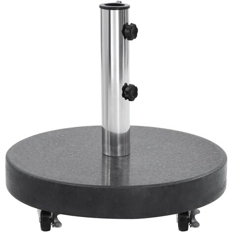 Socle de parasol Granite 30 kg Rond Noir (1/5)