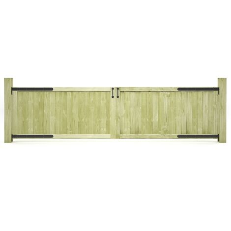 Portillons de jardin 2 pcs Bois de pin imprégné 300x75