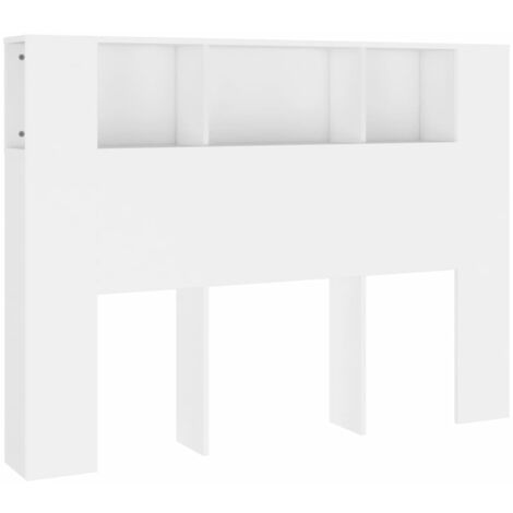 Armoire de tête de lit Blanc 140x18,5x104,5 (1/5)
