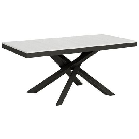Table à manger extensible bois gris 160cm à 200cm - PHOENIX