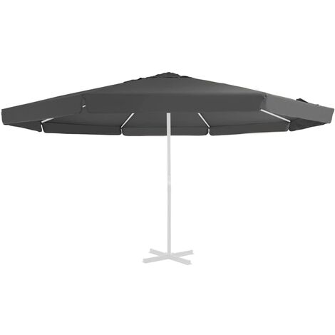 Tissu de remplacement pour parasol d'extérieur Anthracite 500cm (1/4)