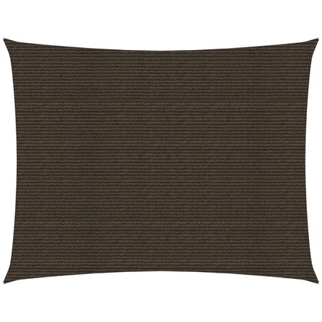 Voile d'ombrage 160 g/m² Marron 2x3,5 m PEHD (1/5)