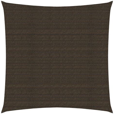 Voile d'ombrage 160 g-m² Marron 5x5 m PEHD (1/5)