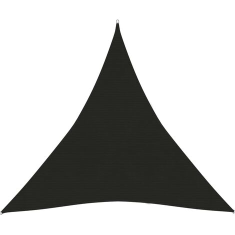 Voile d'ombrage 160 g/m² Noir 6x6x6 m PEHD (1/5)
