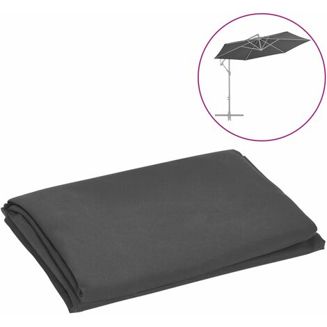 Tissu de remplacement pour parasol déporté Anthracite 300 cm (1/4)
