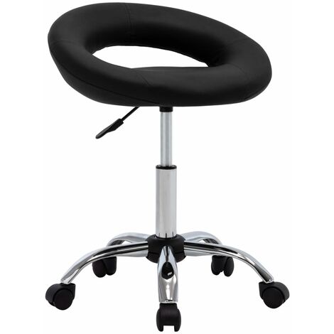 Chaise pivotante de salle à manger Noir Similicuir 3 (1/5)