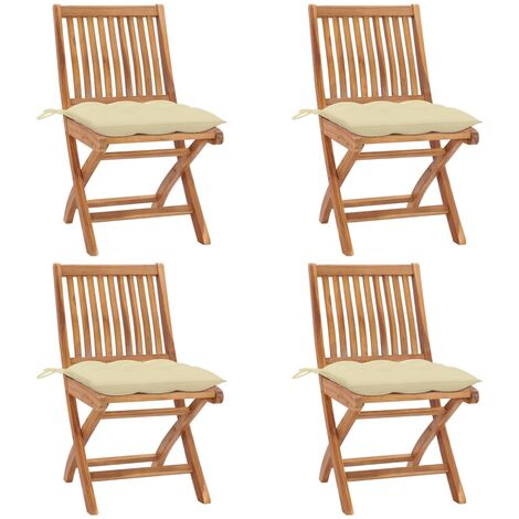 Furniture Limited - Chaises pliables de jardin avec coussins lot (1/5)