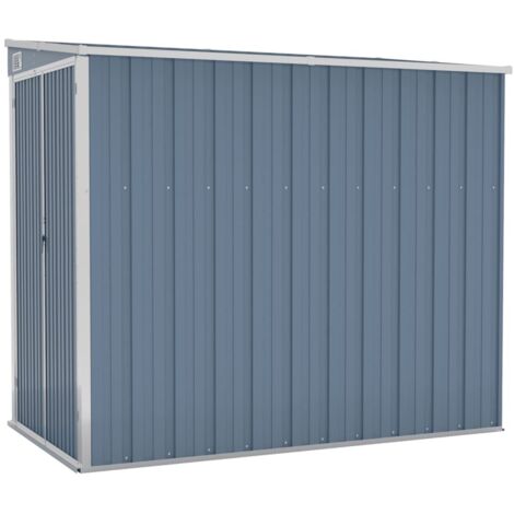 Abri de jardin mural Gris 118x194x178 Acier galvanisé (1/5)