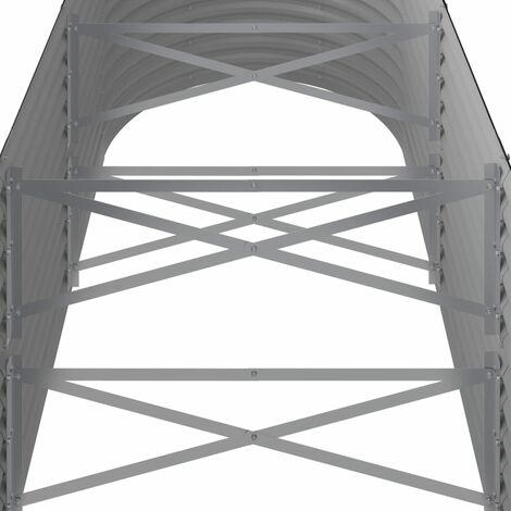 Jardinière Acier enduit de poudre 224x80x68 cm Anthracite (1/2)