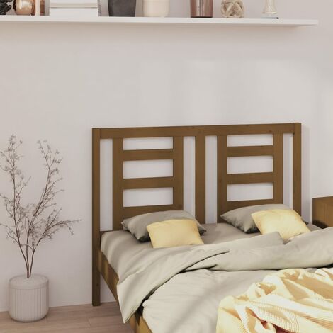 Tête de lit Marron miel 126x4x100 Bois massif de pin (1/5)
