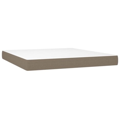 Matelas de lit à ressorts ensachés Taupe 180x200x20 Tissu (1/5)