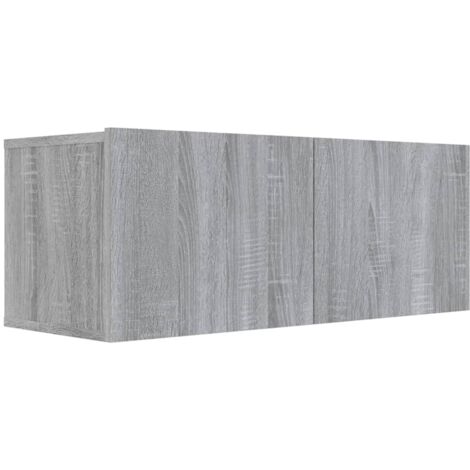 Meuble TV Sonoma gris 80x30x30 Bois d'ingénierie (1/5)