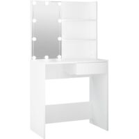 Coiffeuse avec LED Blanc 74,5x40x141