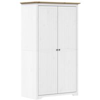 Garde-robe BODO blanc marron 101x52x176,5 bois massif de pin