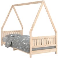 Cadre de lit pour enfants 80x200 bois de pin massif